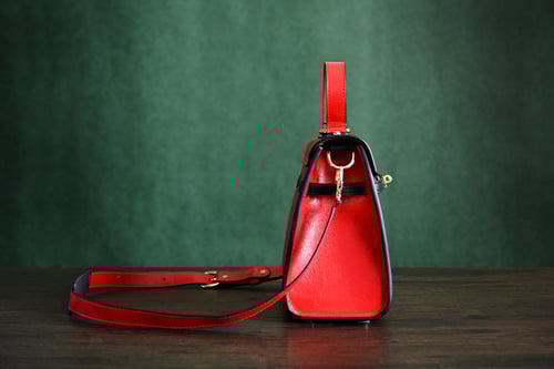 Image of Custom Handmade Italian Vegetable Tan Brown Leather Satchel Bag, Messenger Shoulder Bag D036