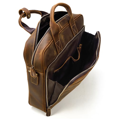 Image of Handmade Vintage Leather Mens Briefcase, Laptop Bag, Messenger Bag LF3319