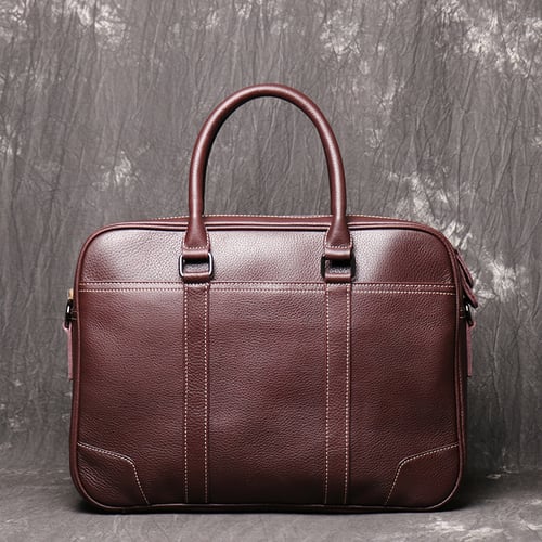 Image of Genuine Leather Briefcase, Men's Messenger Bag, Laptop Bag LJ1060