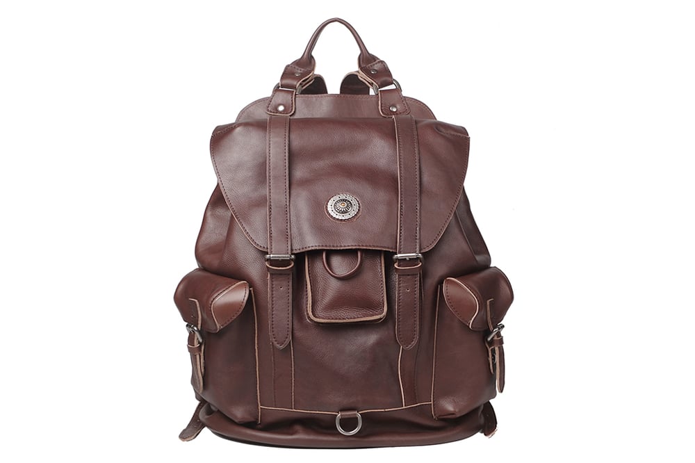 Image of Large Leather Backpack Handmade Vintage Men Travel Backpack  NP03