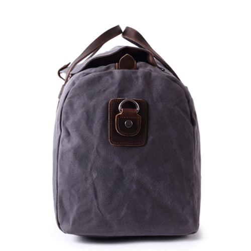 Image of Waxed Canvas Duffle Bag Holdall Luggage Weekender Bag  Travel Bag AF12