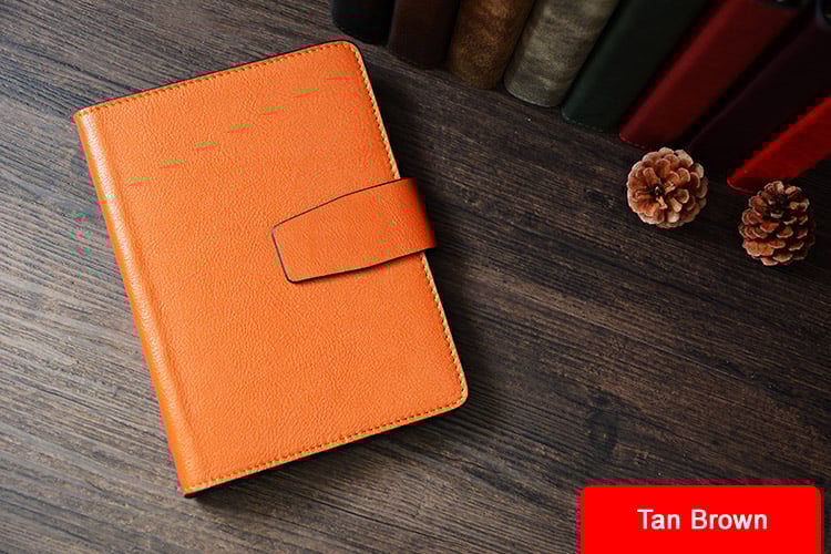Image of Custom Handmade Vegetable Tanned Italian Leather A5 Notebook Journal Book Diary Book D049