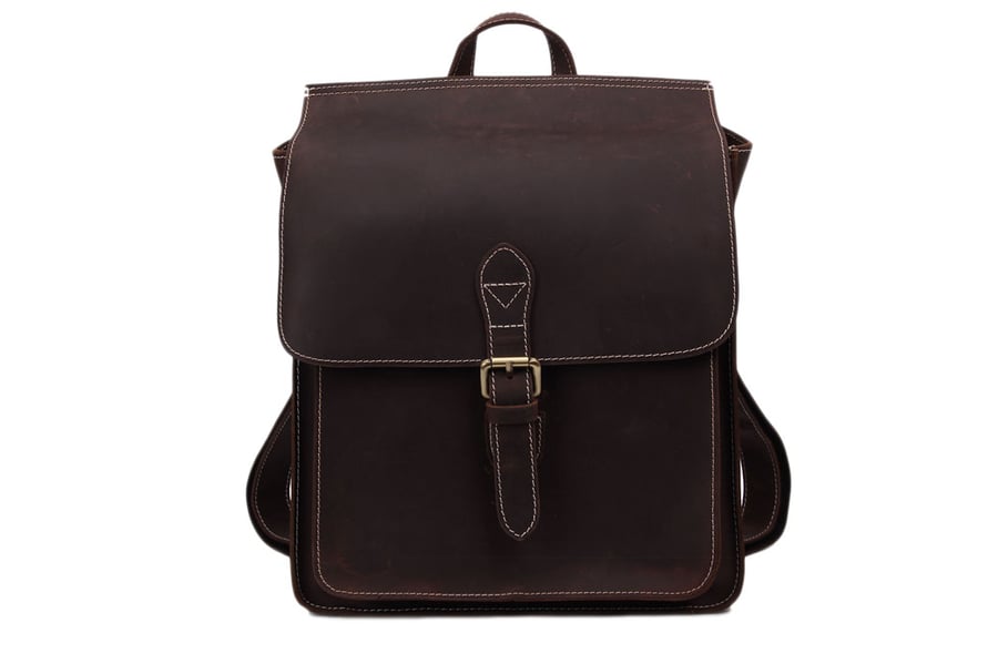 Image of Vintage Leather Backpack, Messenger Bag, Laptop Briefcase, Handbag 6963