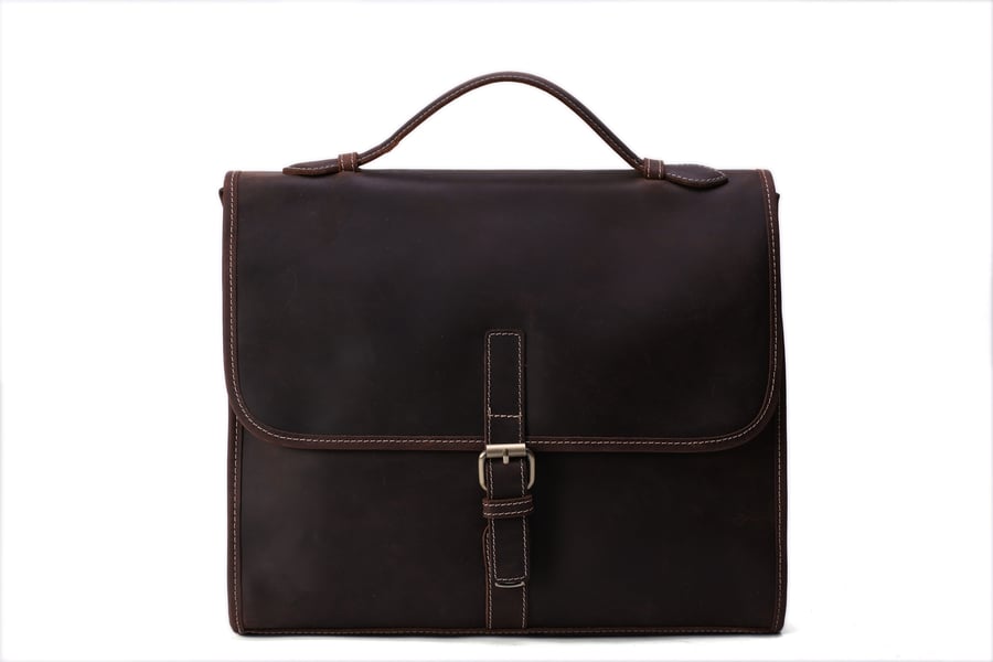 Image of Handcrafted Vintage Men Leather Bag, Men Briefcase, Laptop Bag 8902